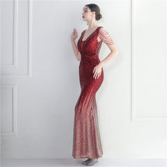 Sequined Fishtail Maxi Dress