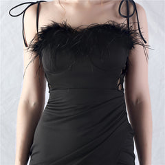 Strapless Slit Maxi Dress