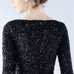 Ostrich Feather Sequined Maxi Dress