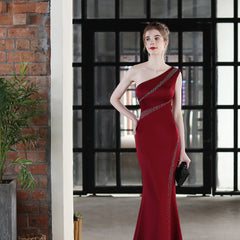 One-Shoulder Fishtail Dress