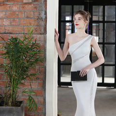 One-Shoulder Fishtail Dress