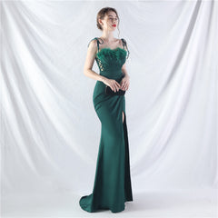 Strapless Slit Maxi Dress