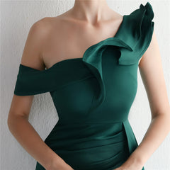 One-Shoulder Ruffle Maxi Dress