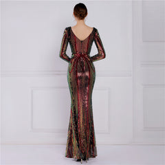 Sequin Fishtail Maxi Dress