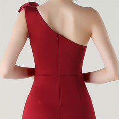 One-Shoulder 3D Floral Maxi Dress