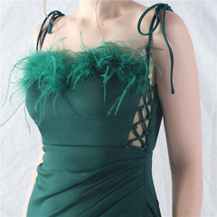 Strapless Slit Maxi Dress