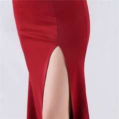 Embroidered Sheer Mesh Maxi Dress