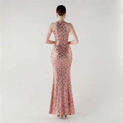 Sequined Fishtail Maxi Dress