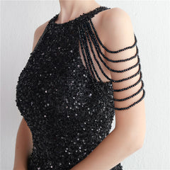 Sequined Split Maxi Dress