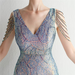 Sequin Fringe Maxi Dress