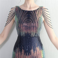 Sequined Fishtail Maxi Dress