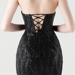 Sequined Heart-Collar Maxi Dress