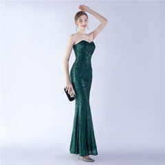 Sequined Sweetheart Maxi Dress