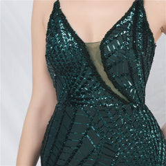 Sequined Split Maxi Dress