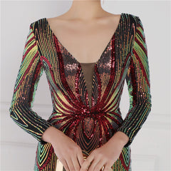 Sequin Fishtail Maxi Dress