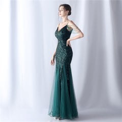 Floral Sequined Maxi Dress