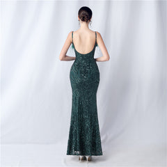 Sequined Split Maxi Dress