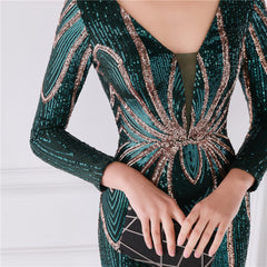 Sequin Fishtail Maxi Dress