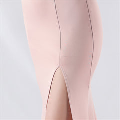 Embroidered Sheer Mesh Maxi Dress