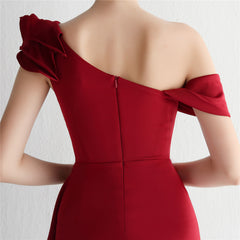 One-Shoulder Ruffle Maxi Dress