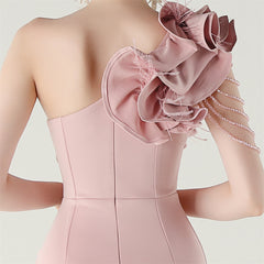 One-Shoulder Beaded Maxi Dress