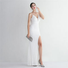 Sequin Beaded Fishtail Maxi Dress