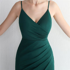 V-Neck Split Fishtail Maxi Dress