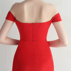 Off-Shoulder Split Maxi Dress