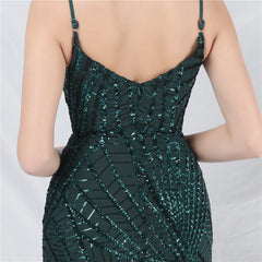 Sequined Split Maxi Dress