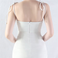 Strapless Slit Maxi Dress