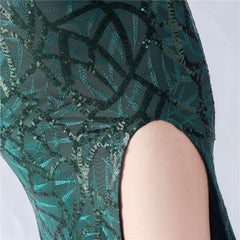 Sequined Embroidered Off-Shoulder Maxi Dress