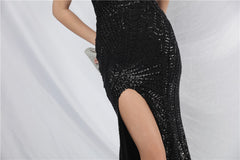 Sequined Split Maxi Dress