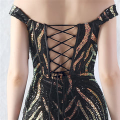 Off-Shoulder Corset Maxi Dress