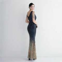 Ombre Sequin Maxi Dress