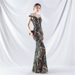 Off-Shoulder Corset Maxi Dress