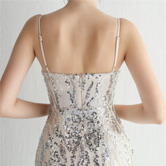 Sequined Fishtail Maxi Dress