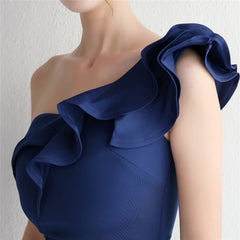 One-Shoulder Ruffle Maxi Dress