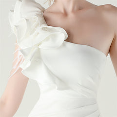 One-Shoulder Beaded Maxi Dress