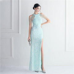 Sequined Split Maxi Dress