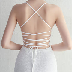 Crisscross Backless Sequined Maxi Dress