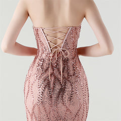 Sequined Heart-Collar Maxi Dress