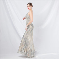 Sequined Split Maxi Dress