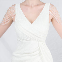 Sequined V-Neck Bodycon Dress