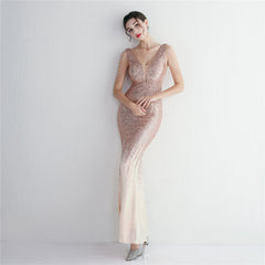 Ombre Sequin Maxi Dress