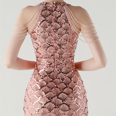 Sequined Fishtail Maxi Dress