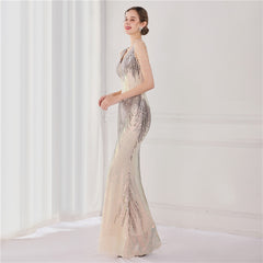 Sequined Fishtail Maxi Dress