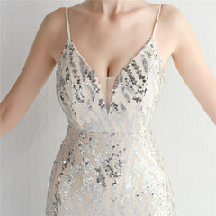 Sequined Fishtail Maxi Dress