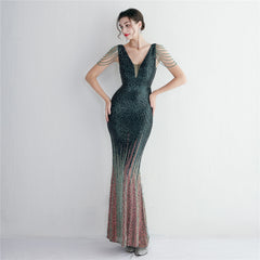 Ombre Sequin Maxi Dress