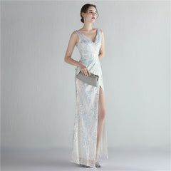 Sequined Split Maxi Dress