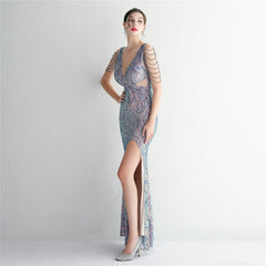 Sequined Fishtail Maxi Dress